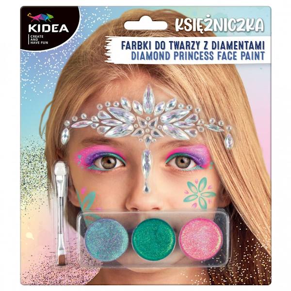 Farbki do twarzy Księżniczka z diamentami Kidea