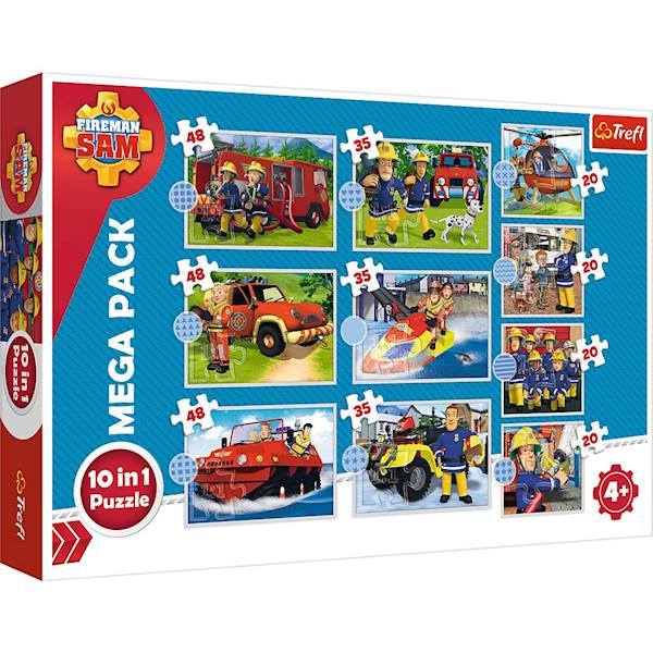 Puzzle Trefl Strażak Sam 329 el. 10 obrazków w 1