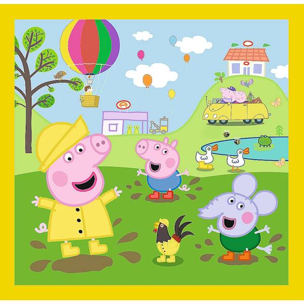 Puzzle Trefl Świnka Peppa 106 el. 3 obrazki w 1