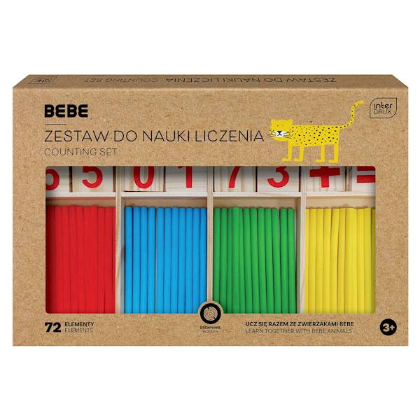 Zestaw do nauki liczenia Bebe patyczki + cyferki