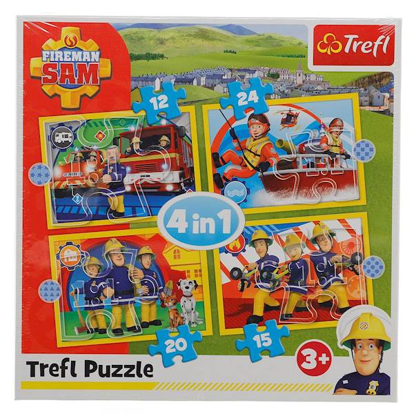 Puzzle Trefl Strażak Sam 71 el. 4 obrazki w 1