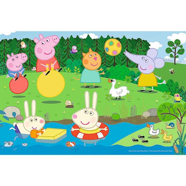 Puzzle Trefl Świnka Peppa wakacyjna zabawa 60 el. 