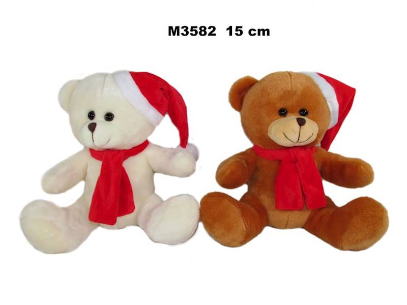 Pluszak miś z czapką i szalikiem 15 cm