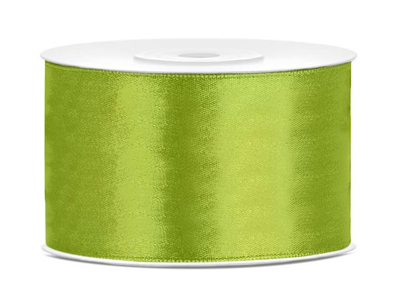 Wstążka satynowa zielone jabłko 38mm x 25m