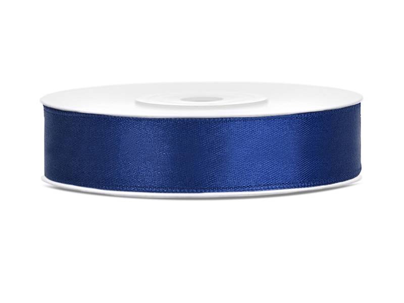 Wstążka satynowa granatowa 12mm x 25m