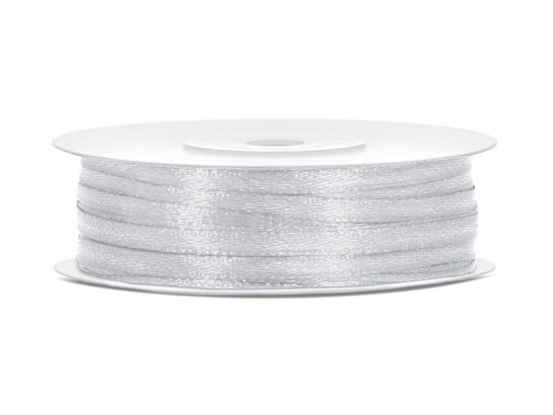 Wstążka satynowa srebrna 3 mm x 50m