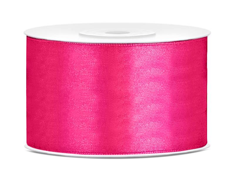 Wstążka satynowa ciemny róż 38mm x 25m