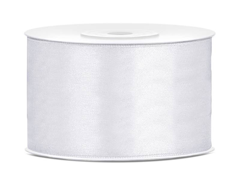 Wstążka satynowa biała 38mm x 25m