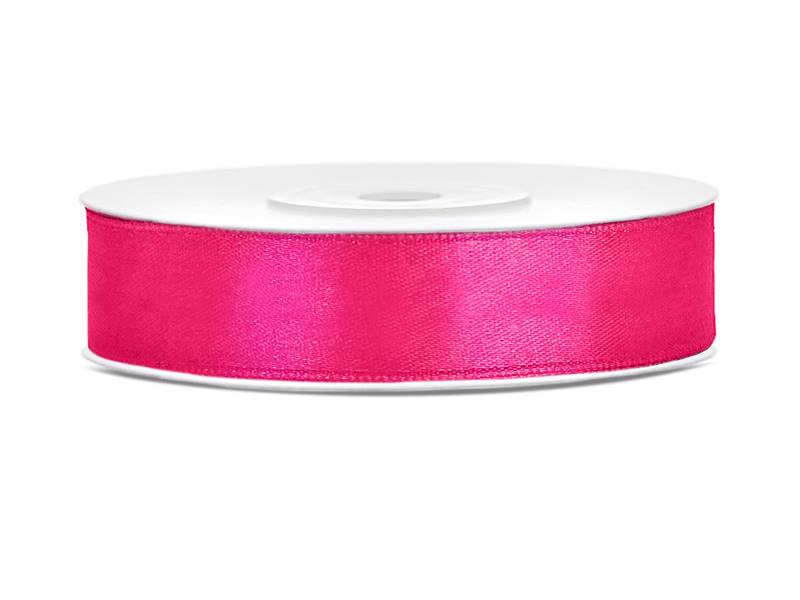 Wstążka satynowa ciemny róż 12mm x 25m
