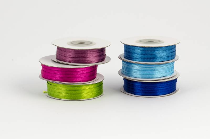 Wstążka satynowa fuksja 3 mm x 50 m