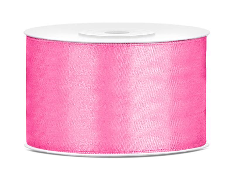 Wstążka satynowa różowa 38mm x 25m