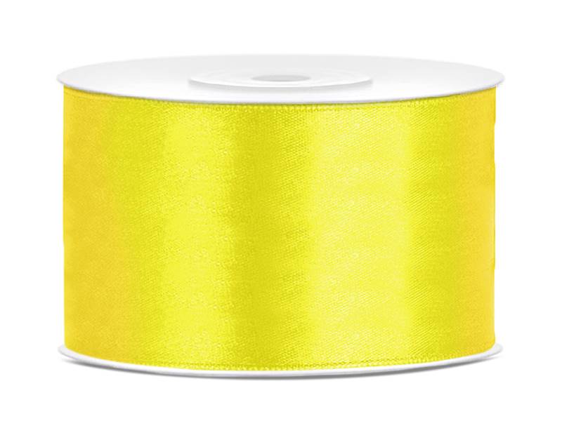 Wstążka satynowa żółta 38mm x 25m