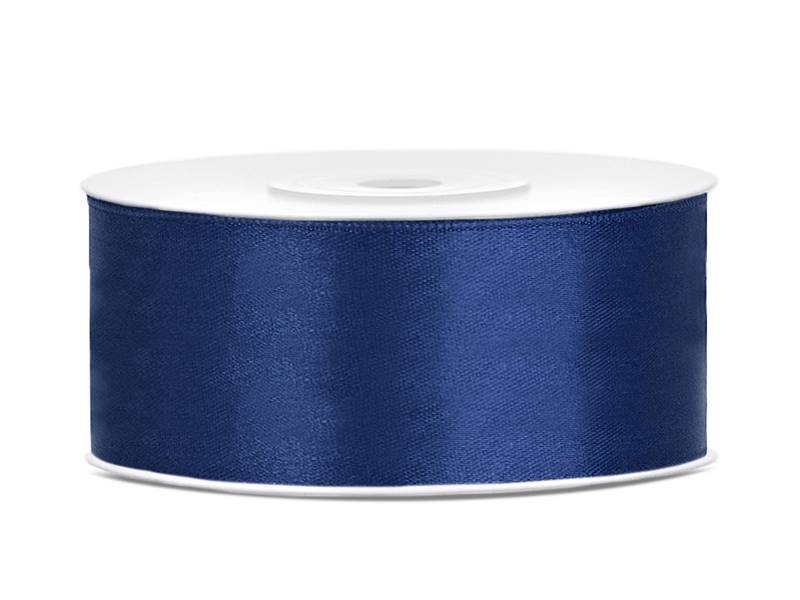 Wstążka satynowa granatowa 25mm x 25m 