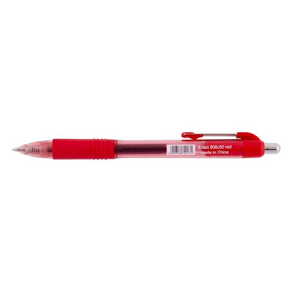 Długopis żel. automatyczny D.Rect 806c50 czerwony