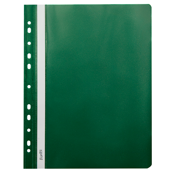 Skoroszyt Bantex Budget A4 z perforacją zielony