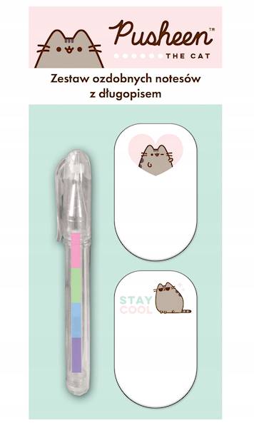 Zestaw ozdobnych notesów z długopisem Pusheen