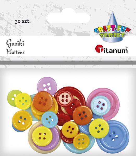 Guziki Titanum plastikowe 30 szt. 