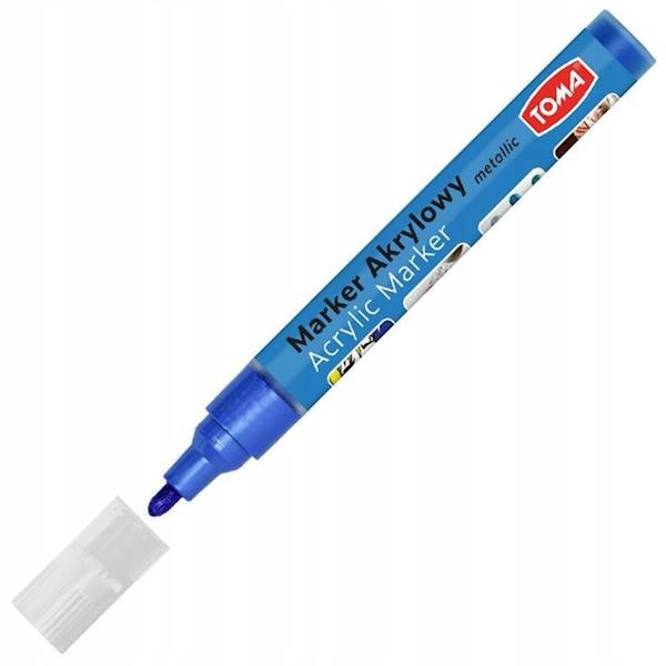 Marker akrylowy Toma TO-402 met. niebieski