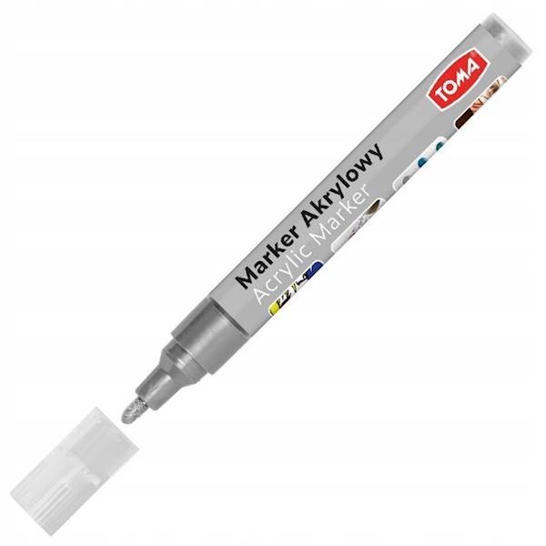 Marker akrylowy Toma TO-402 srebrny