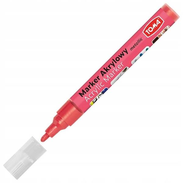Marker akrylowy Toma TO-402 met. neon. czerwony