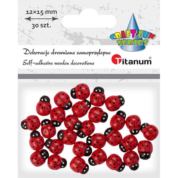 Dekoracje drewniane samoprzyl. Titanum biedronki