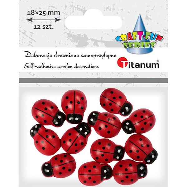 Dekoracje drewniane samoprzyl. Titanum biedronki 