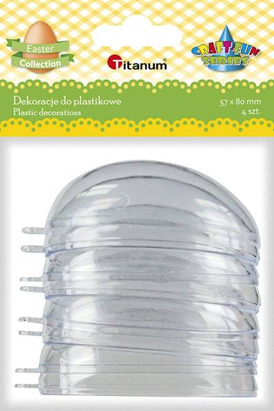 Dekoracje plastikowe Titanum jajko 4 szt.