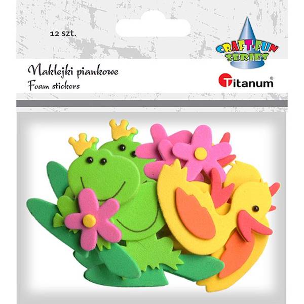 Naklejki piankowe Titanum kaczki, żaby, kwiatki