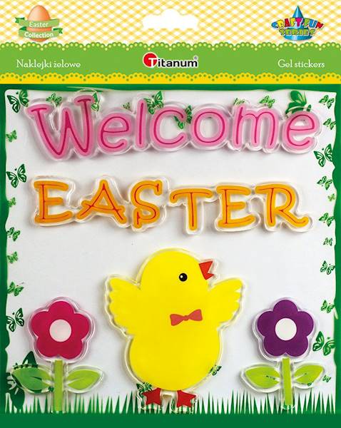 Naklejki żelowe Titanum "Welcome Easter" 5 szt.