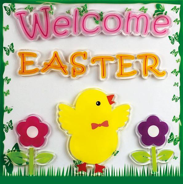 Naklejki żelowe Titanum "Welcome Easter" 5 szt.