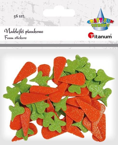 Naklejki piankowe Titanum marchewki brokatowe