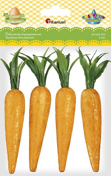 Dekoracje styropianowe Titanum marchewki 4 szt.