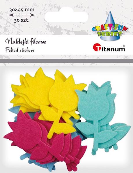 Naklejki filcowe Titanum kwiaty 30 szt.