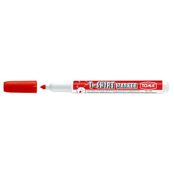 Marker do ubrań Toma czerwony