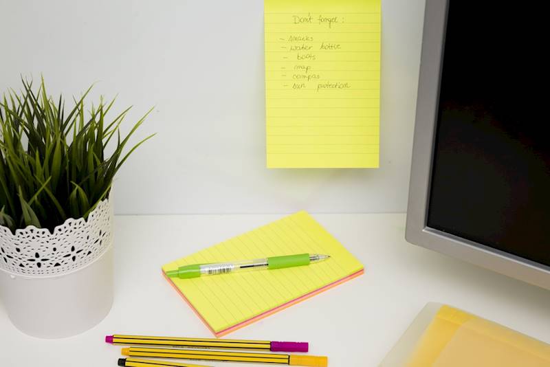 Notes samoprzylepny D.RECT 98x150mm neon w linie