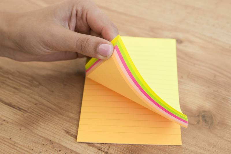 Notes samoprzylepny D.RECT 98x150mm neon w linie