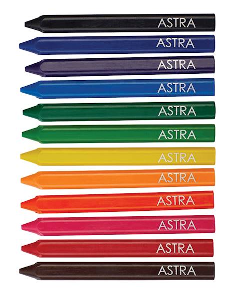 Kredki świecowe trójkątne Astra 12 kolorów