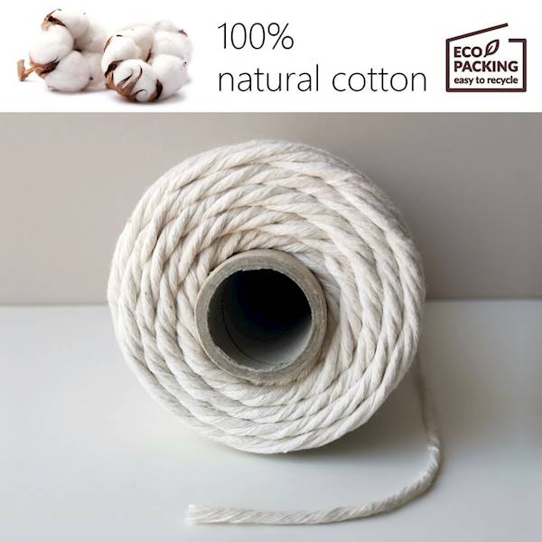 Sznurek do makramy 3mm/200m naturalny