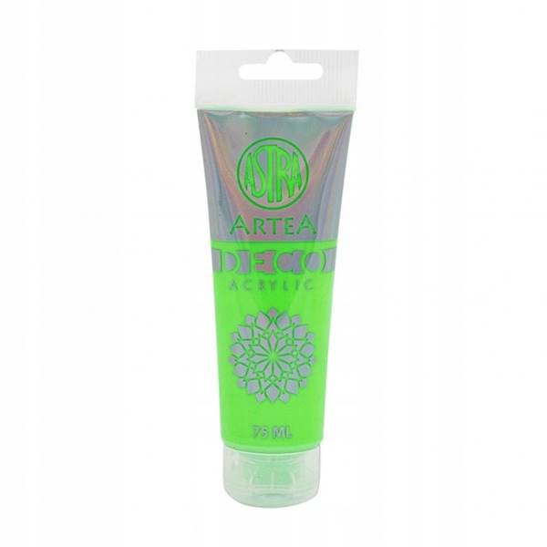 Farba akrylowa Astra neonowy zielony 75 ml w tubie
