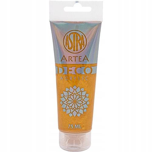 Farba akrylowa Astra met. złoty 75 ml w tubie