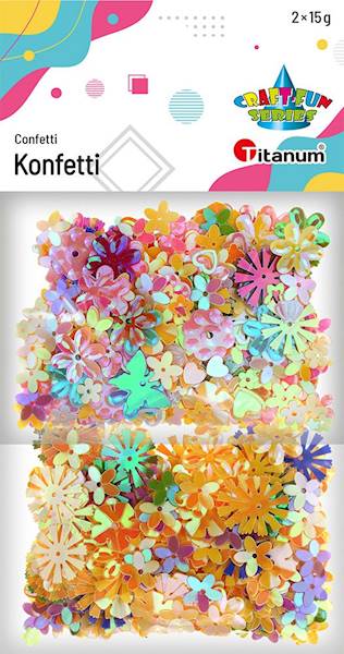 Konfetti Titanum mix wiosenny 2 x 15g ton. żółta