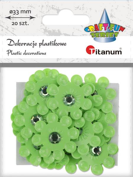 Dekoracje plast. samoprzyl. Titanum zielone kwiaty