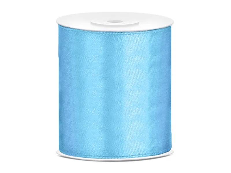 Wstążka satynowa błękitna 100 mm x 25 m