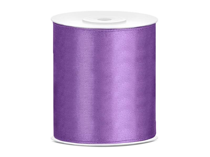 Wstążka satynowa lawendowa 100 mm x 25 m