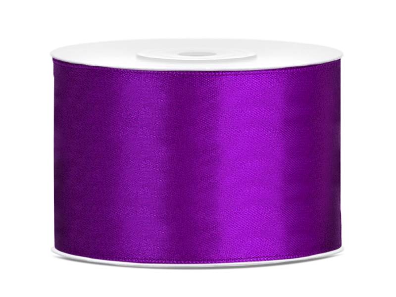 Wstążka satynowa purpurowa 50 mm x 25 m 