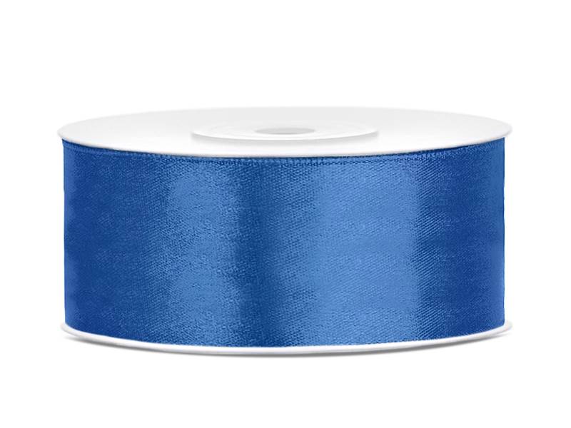 Wstążka satynowa królewski niebieski 25 mm x 25 m