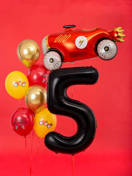 Balon foliowy Cyfra ''5'', 86cm, czarny