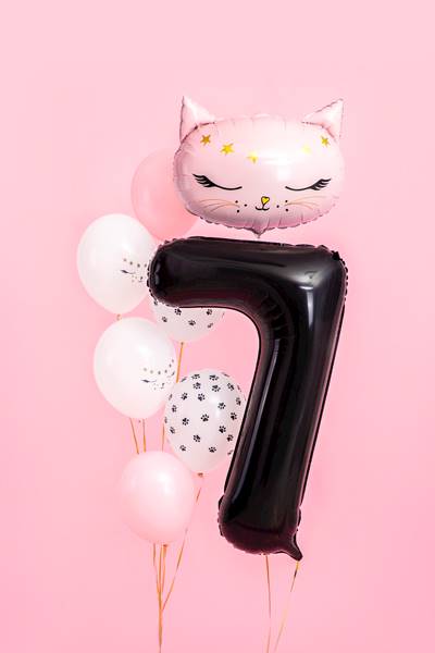 Balon foliowy Cyfra ''7'', 86cm, czarny