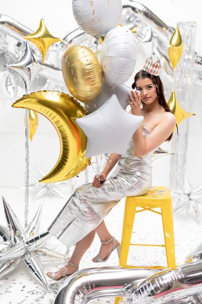 Balon foliowy Gwiazdka, 48 cm, biały