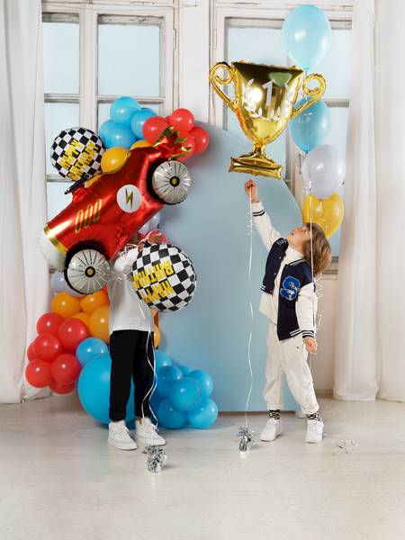Balon foliowy Szachownica Happy Birthday, 45 cm